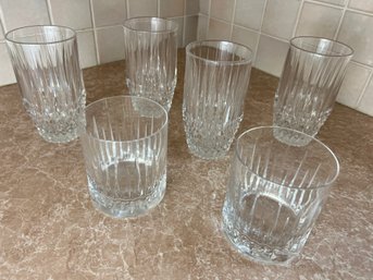 Set Of Six Vintage Crystal Glasses