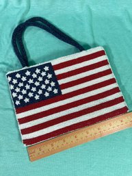 Valerie Stevens Beaded American USA Flag Purse