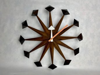 George Nelson, Vitra Design Museum Walnut Polygon Wall Clock