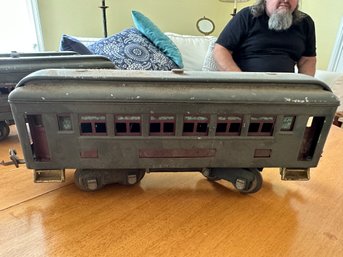 Three Antique Metal Lionel Trains