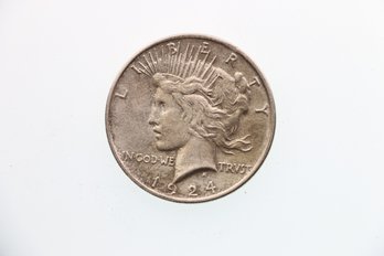 1924 Silver Peace Dollar Coin