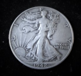U.S. 1942 Walking Liberty Silver Half Dollar