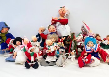 A Collection Of Annalee And More Vintage Dolls