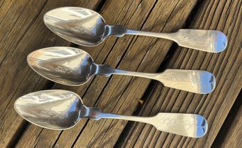 Lot Of 3 Coin Silver C.J. Monson Spoons  ~ Kelsey ~