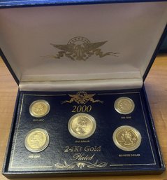 2000 US MINT SET 24K GOLD PLATED
