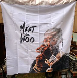 Vintage New Old Stock Sealed Album Art Pop Smoke 'meet The Woo' Silk / Satin 59' X 59' Poster Tapestry