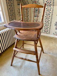 Vintage Wooden High Chair.