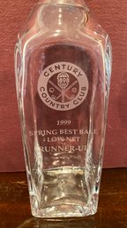 A Glass / Crystal  Golf Trophy Decanter