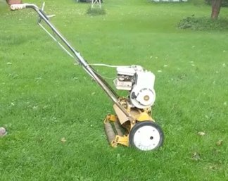 Late 50s Early 60s Hahn 'The Giraffe' Eclipse Rocket 21 Briggs & Stratton 4 Cycle Reel Lawn Mower