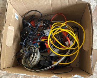 A Box Of Different Power Cord & More
