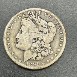 1891-o Morgan Silver Dollar.