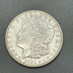 1921-S Morgan Silver Dollar. Last Year Of The Morgan Dollar.