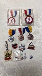 A Collection Of Medal And Pins