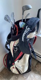 A Vintage Titleist Golf Bag With Five Club - Wilson & More.