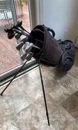 A Set Of 13 Vintage Golf Clubs With Bag