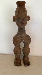 African Art - An Antique Hand Carved Female Figure