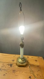 A Vintage Onyx  & Brass  Table Lamp - 16'h
