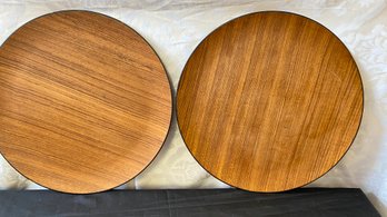 A Vintage Mid-century Modern Contempo 18' Bent Teak Tray/ JAPAN  Mid Century - Pair