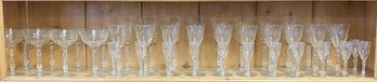 A Group Of Vintage Cut Glass - 40 Piece Total