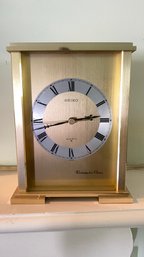 A Seiko Quartz Westminster-Whittington Chime Mantel Clock