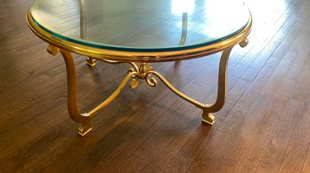 A Round Solid Brass Beautiful Coffee Table.