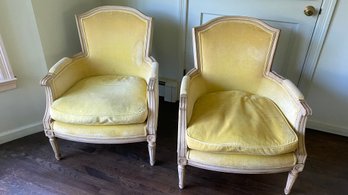 A Pair Of Antique Carved Armchair Possibly Italian