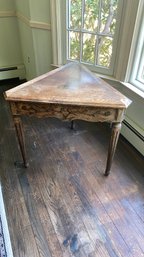 A Vintage Carved Triangle Side Table