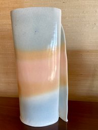 Contemporary Signed Vase. 9.5' Tall