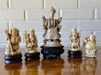 Collection Of Hand Carved  Oriental Figurines.