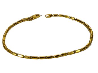 Gold Over Sterling Silver Link Bracelet Italian Almost 8'