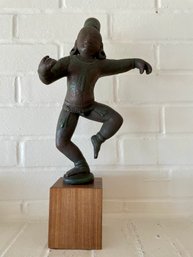 Vintage Hindu Statute Of Dancing Shiva , Patinated Plaster By AMP.  15' Tall