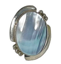 Another Fine Sterling Silver Ring Having Gray Pearl/shell Stone Size 5