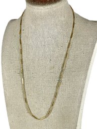 Gold Over Sterling Silver Fancy Link Necklace Chain 20' Long