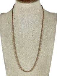 Fine Gold On Sterling Silver Fancy Rope Chain Necklace About 20'