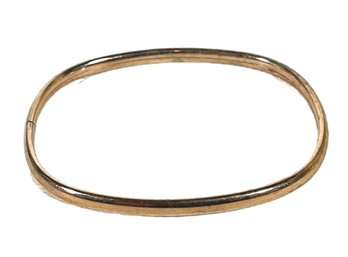 Yet Another Gold Over Sterling Silver Rounded Corner Bangle Bracelet