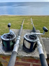 Pair Of Daiwa Sealine 900H , Deep Sea Tuna, Shark ,marlin Fishing Reels With Rods. Valuable Fishing Gear.