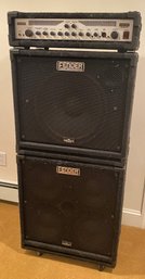 Fender Three Piece Bassman 250 Head, Bassman 410, Bassman 115 Speakers Cabinet & Accessories