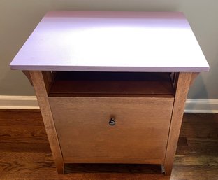 Single Drawer  Wood File Cabinet