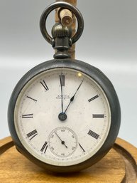 Antique Waltham , Coin Silver Pocket Watch.