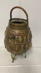 Antique Hand-Hammered Copper Water Vessel Pot
