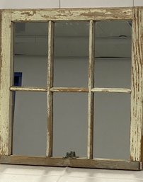 Vintage Six Pane Reclaimed Window Mirror 24' X 26'