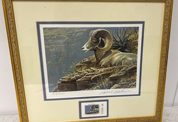 Robert Bateman 1983 North American Wild Sheep Federation Stamp Signed Litho 169/300