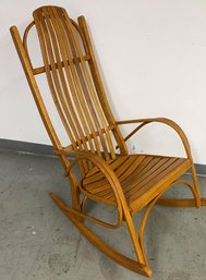Vintage Adirondack Oak Bentwood Rocking Chair