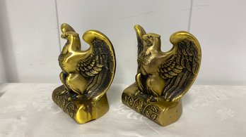 Vintage Brass Eagle Bookends