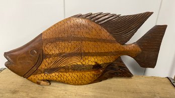 Decorative Carved Wooden Fish