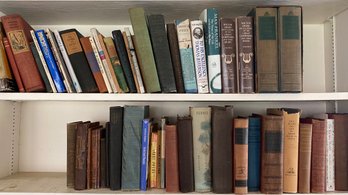 A Two Shelves Of Vintage Books