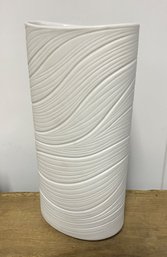 Vintage Rosenthal Studio Linie White Bisque Porcelain Swirl Vase