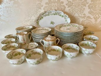 Antique Haviland Limoges The Charonne  China Set For 12 , 56 Pieces In Total.