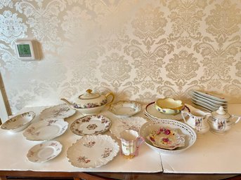 An Assortment Of Vintage And Antique Fine China Dishware.