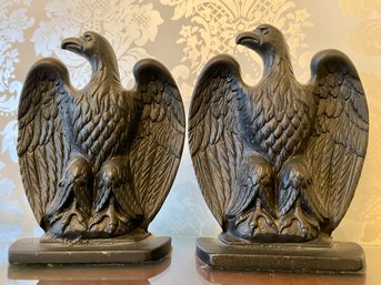 Pair Of Cast Iron Bookends/Door Stoppers.. 6.5' Tall